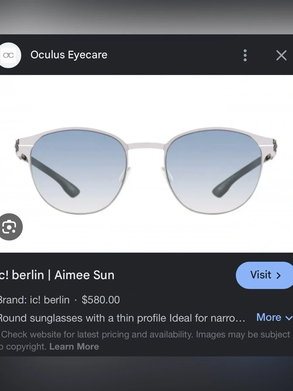 IC BERLIN Aimee Sunglasses